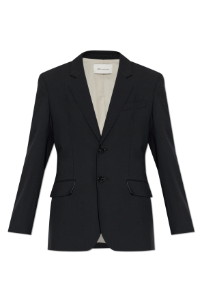 Wool blazer with single vent