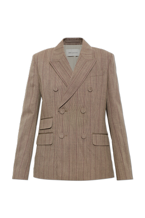 Wool blazer with double vent