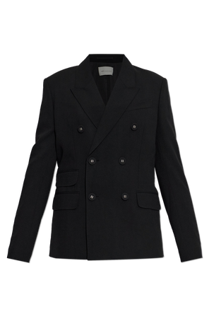 Wool Blazer with Open Lapels
