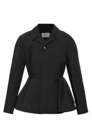 Wool jacket with open lapels