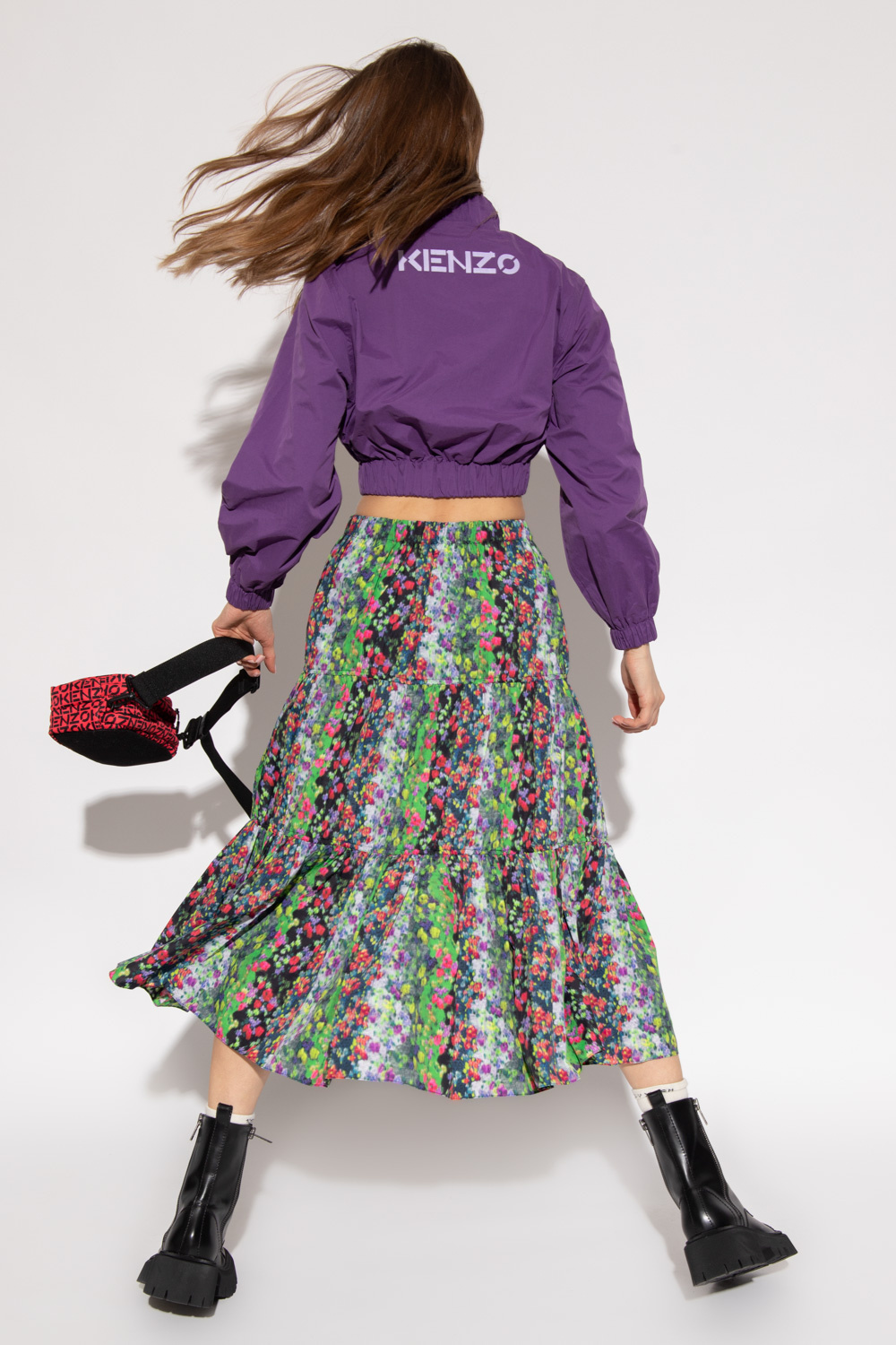 Kenzo Cropped Warehouse jacket with logo