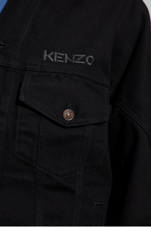 Kenzo Denim jacket sweatshirt with logo