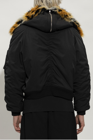 Kenzo Monogram Jacket with faux fur