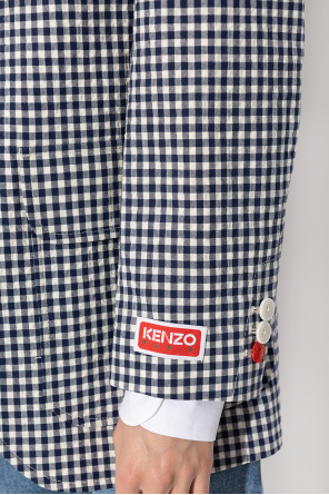 Kenzo Marynarka ze wzorem w kratę