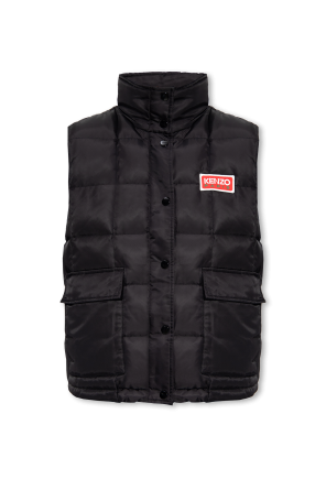 Lacoste logo-patch zip-up jacket Grün