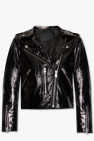 AllSaints BLACK ‘Fern’ leather biker jacket