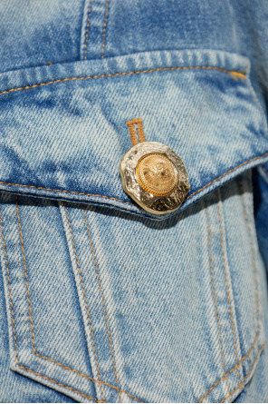Balmain Jeansjacke mit Gürtel