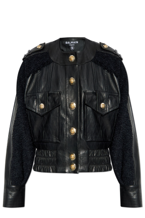 Chaqueta de materiales combinados