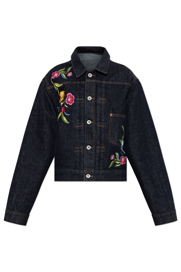 Denim jacket with floral motif od Kenzo