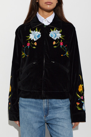 Kenzo Velvet jacket with colorful embroidery