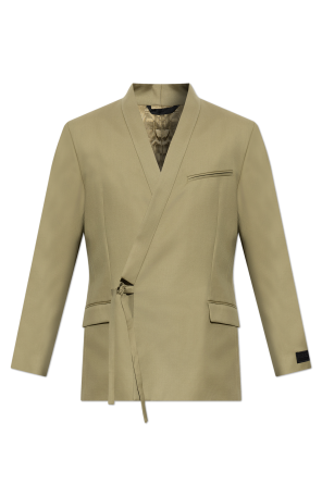 Wool blazer with single vent