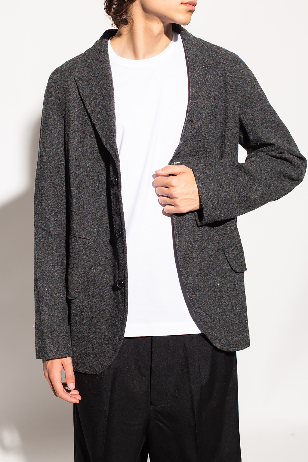 Autry logo-print cotton T-shirt Nero Wool blazer