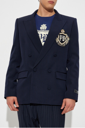 Balmain Double-breasted blazer with applique