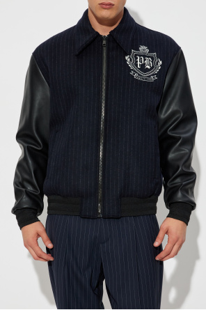 Balmain Jacke mit Lederärmeln