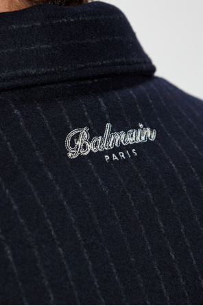 Balmain Jacke mit Lederärmeln