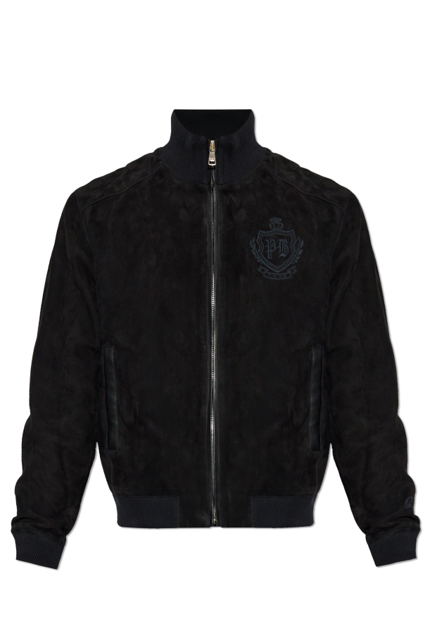 Suede jacket with embroidered logo, zdjęcie 1 Suede jacket with embroidered logo od Balmain