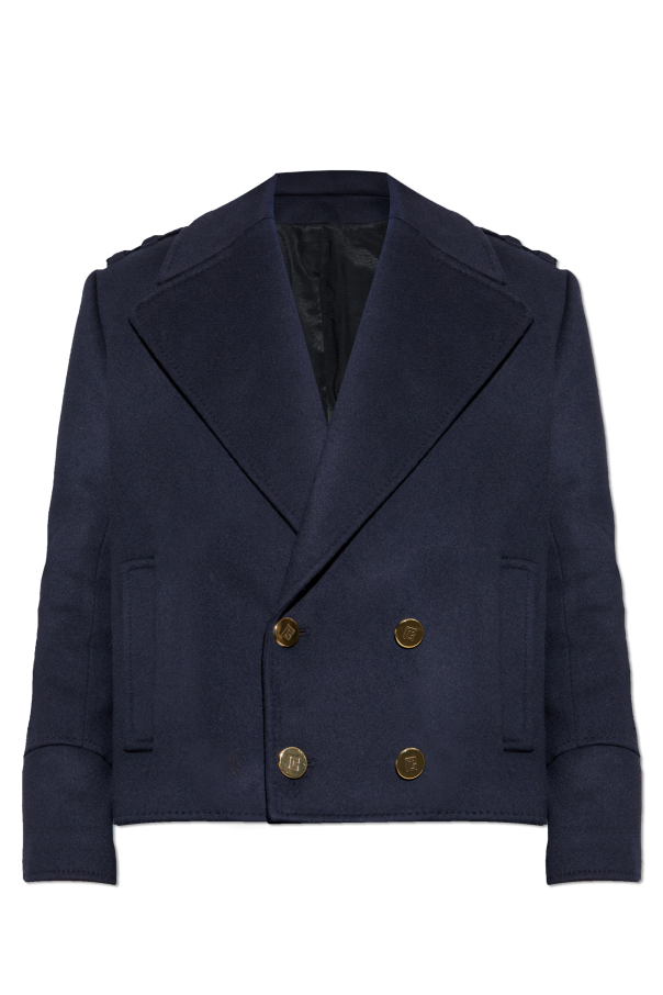 Short wool coat od Balmain