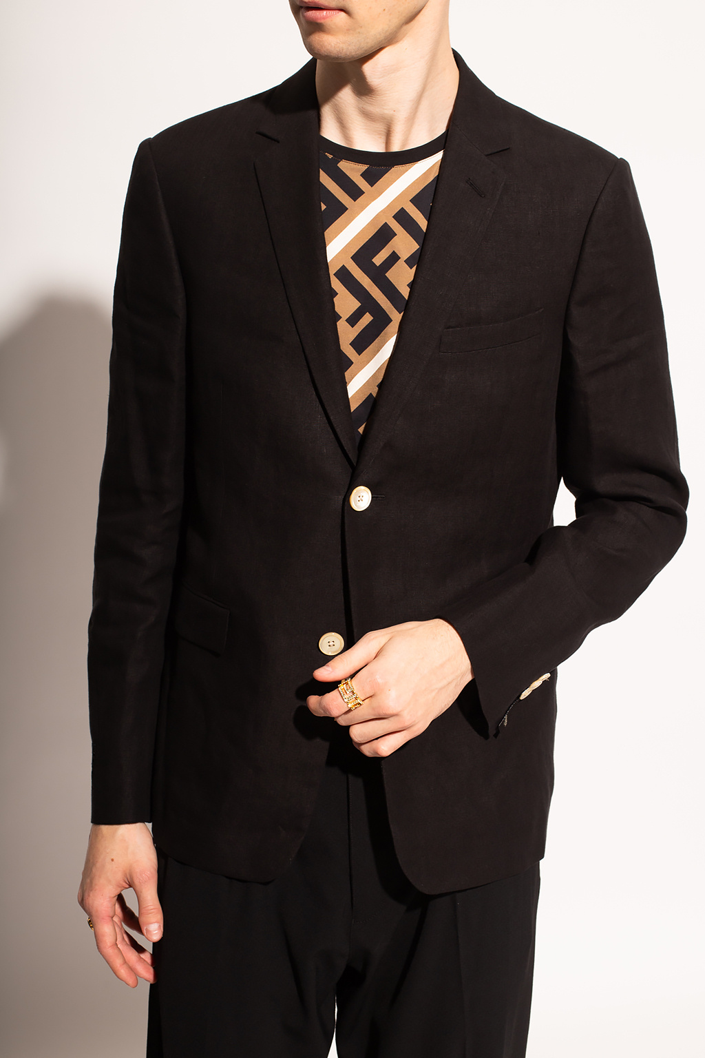 Fendi Fendi вязаный шарф с вышитым логотипом