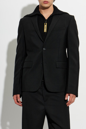 Fendi Wool Blazer with Open Lapels