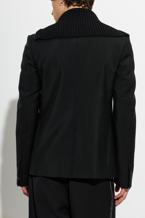 Fendi Wool Blazer with Open Lapels