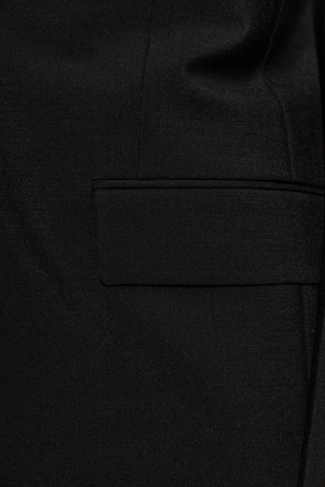 Fendi Wool Blazer with Open Lapels