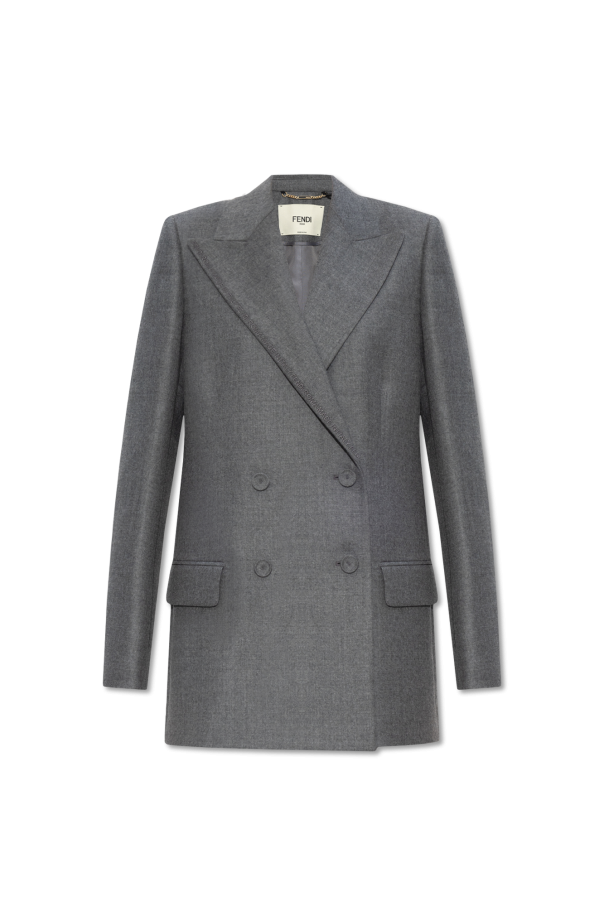 Wool double-breasted blazer od Fendi