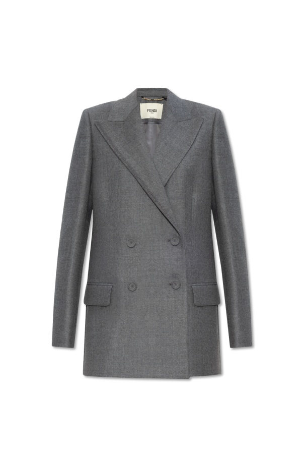 Fendi Portemonnaie Wool double-breasted blazer