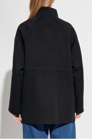 Fendi Short wool coat with stand-up collar