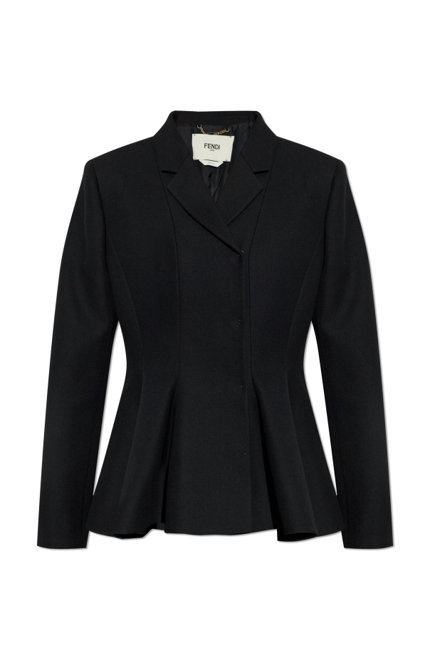 Wool blazer with peplum od Fendi