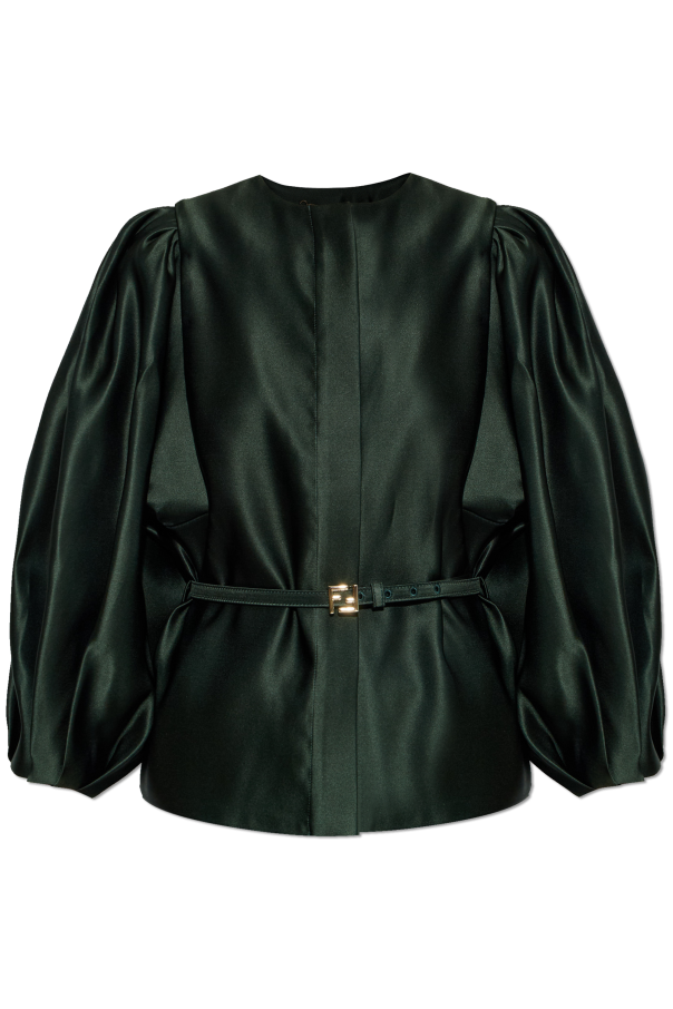 Silk jacket with belt od Fendi