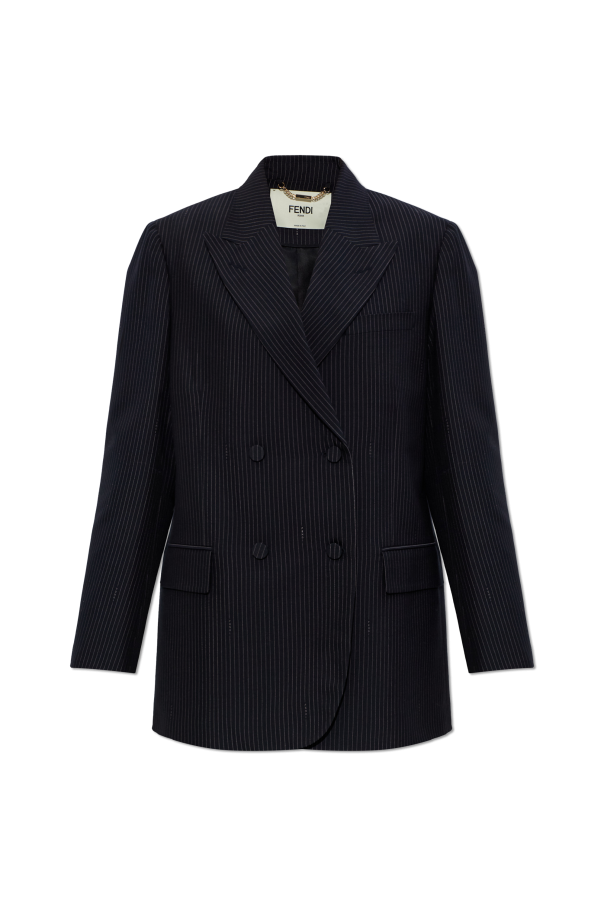 Wool double-breasted blazer od Fendi