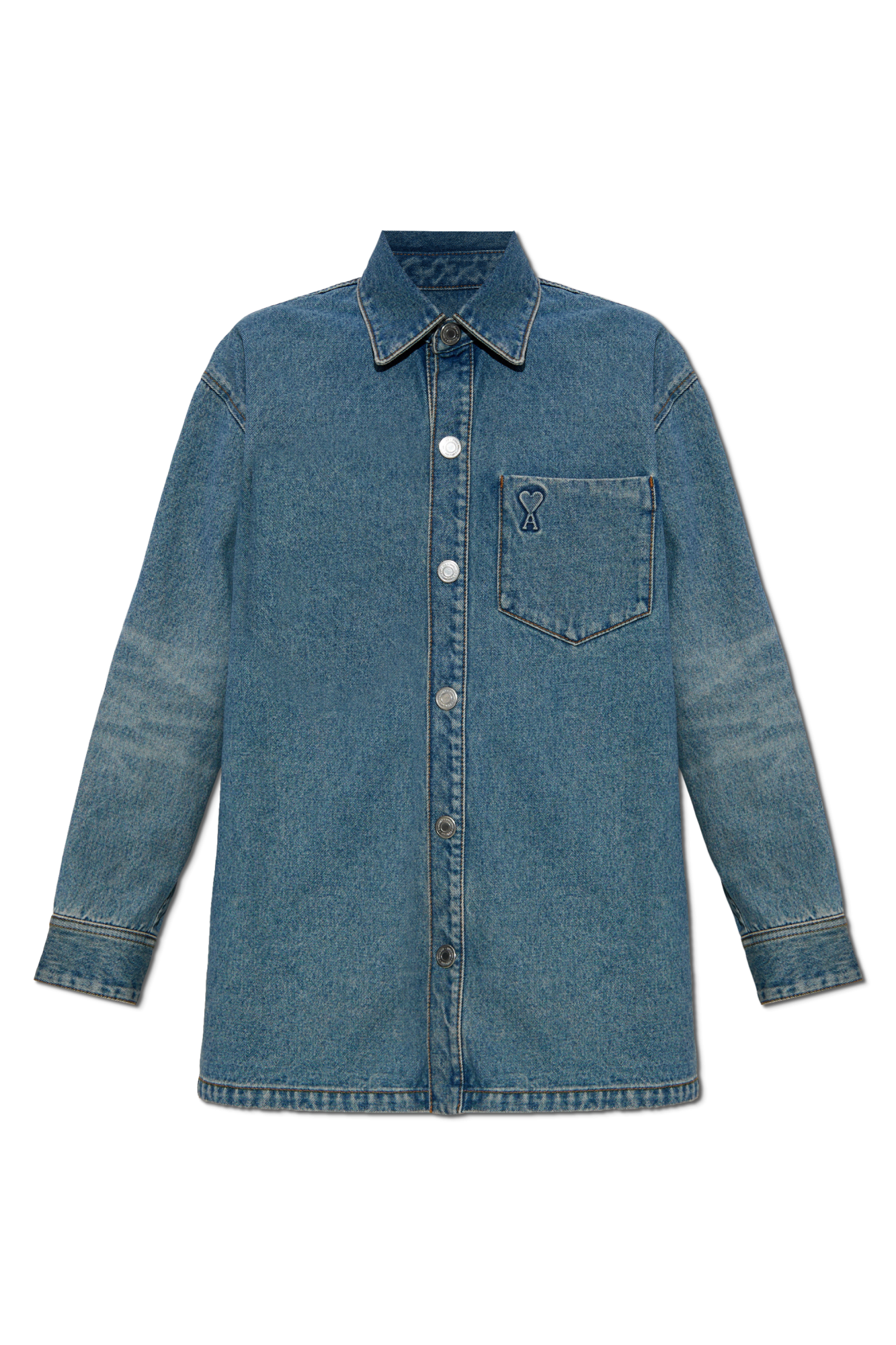 Ami Alexandre Mattiussi Denim shirt with pocket | Women