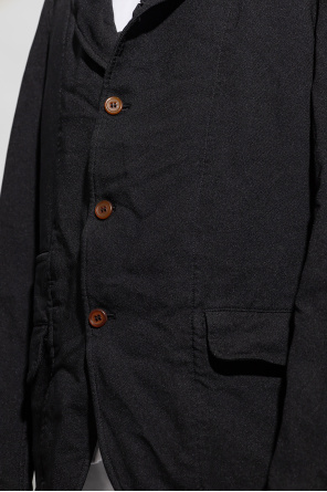 Gant Archive Sweater met ronde hals en en logo in gemêleerd grijs Blazer with peak lapels