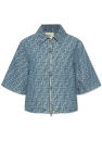 Fendi BLUE Denim shirt with zipper