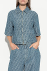 Fendi BLUE Denim shirt with zipper