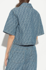Fendi BLUE Denim shirt with zipper