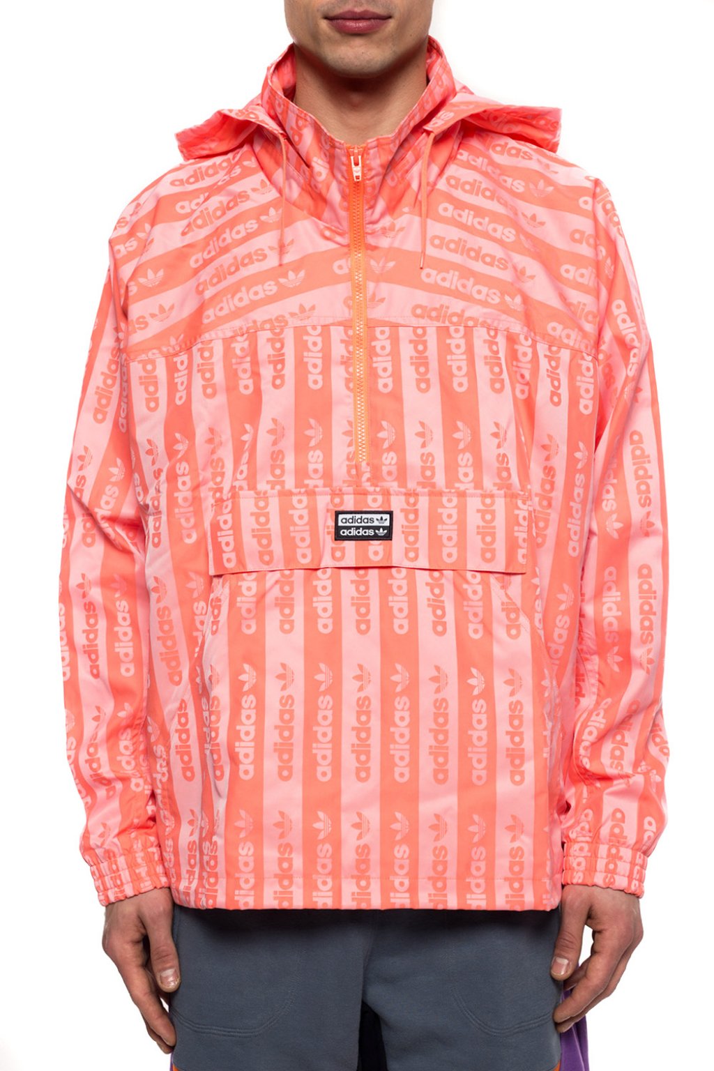pink adidas rain jacket