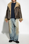 Acne Studios BROWN Leather jacket with logo