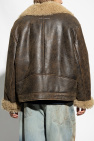 Acne Studios BROWN Leather jacket with logo