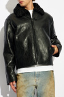 Acne Studios BLACK Lambskin shearling coat
