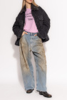 Acne Studios BLACK Denim jacket with fur collar