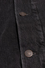 Acne Studios BLACK Denim jacket with fur collar