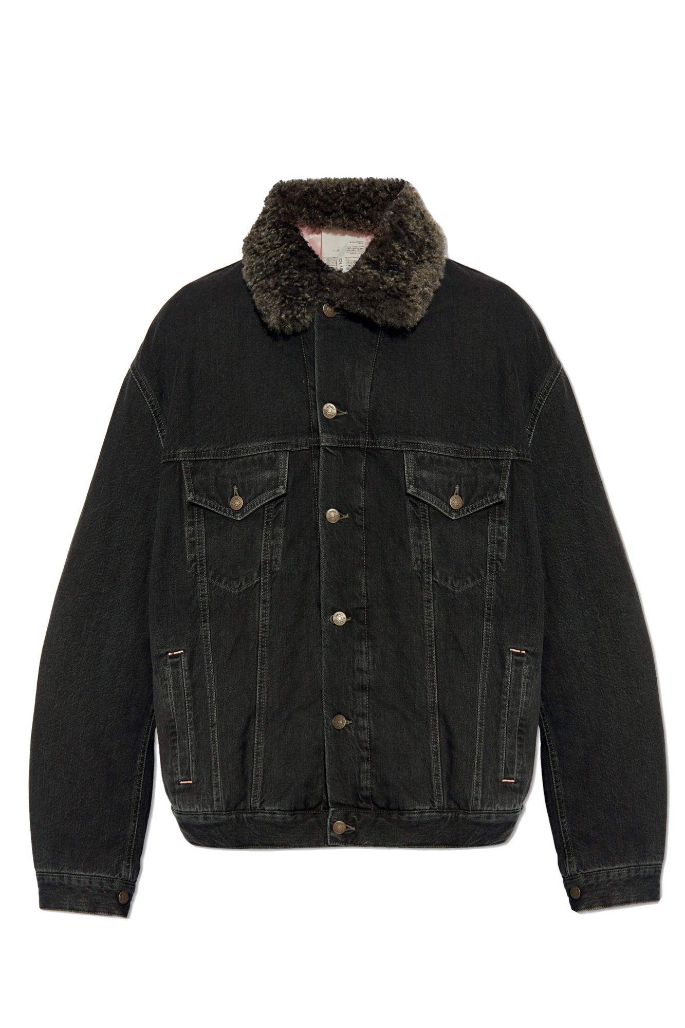 Acne Studios Denim jacket with fur collar