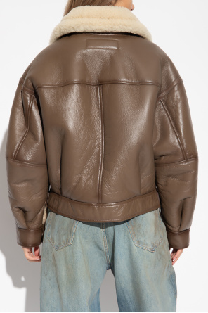 Acne Studios Leather blue jacket