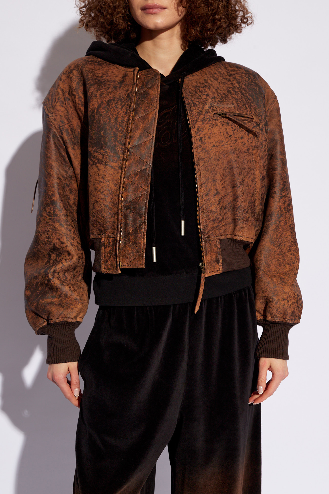 Acne Studios Leather bomber jacket