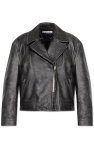 Acne Studios BLACK Leather jacket with a 'vintage' effect