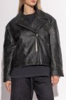 Acne Studios BLACK Leather jacket with a 'vintage' effect