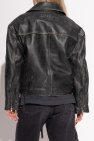 Acne Studios BLACK Leather jacket with a 'vintage' effect