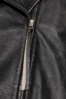 Acne Studios BLACK Leather jacket with a 'vintage' effect