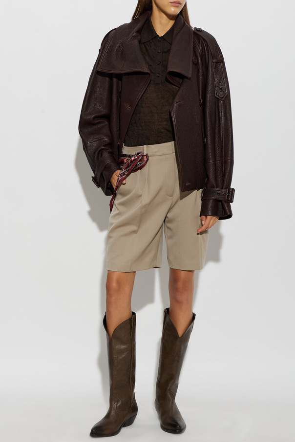 Acne Studios Leather jacket with ‘vintage’ effect